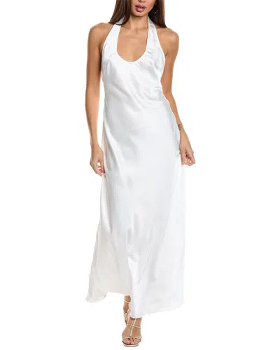 Weworewhat Halter Scoop Midi Dress In White