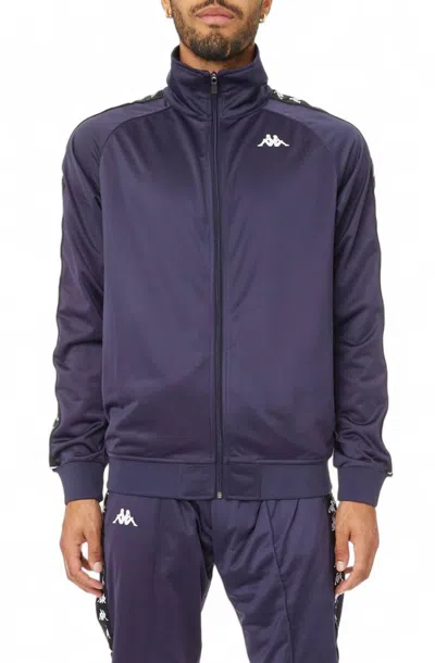 Kappa 222 Banda Anniston Track Jacket In Navy/black In Blue