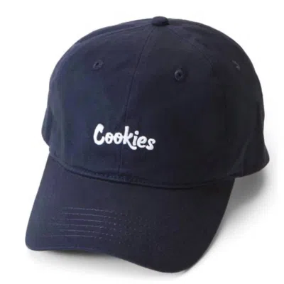 Cookies Men's Original Mint Cotton Canvas Embroidered Dad Cap In Navy/white In Multi