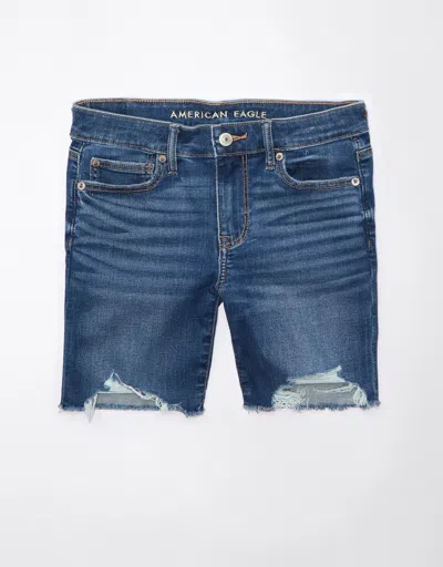 American Eagle Outfitters Ae Next Level Low-rise Skinny Bermuda Denim Short In Multi