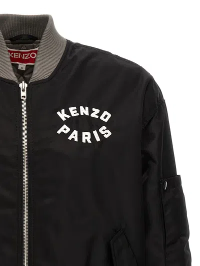 Shop Kenzo 'lucky Tiger' Bomber Jacket In Black