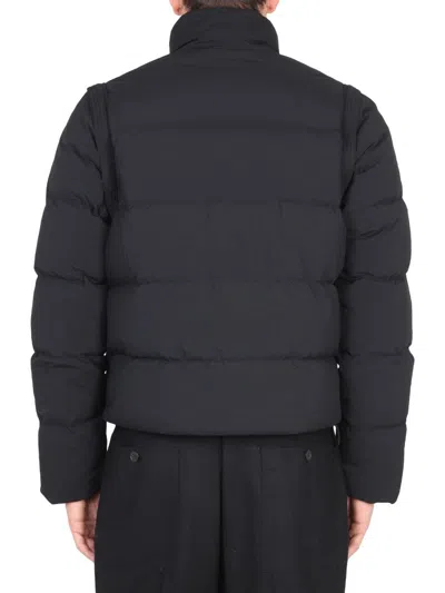 Shop Ten C Down Jacket With Removable Sleeves In Black