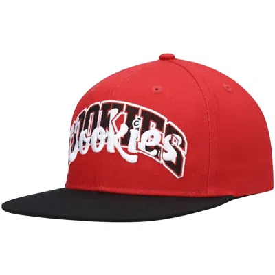 Cookies Men's Loud Pack Twill Color-blocked Snapback Cap In Red In Red