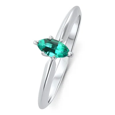 Pompeii3 1/3ct Emerald Marquise Solitaire Ring 10k Gold Lab Grown In Multi