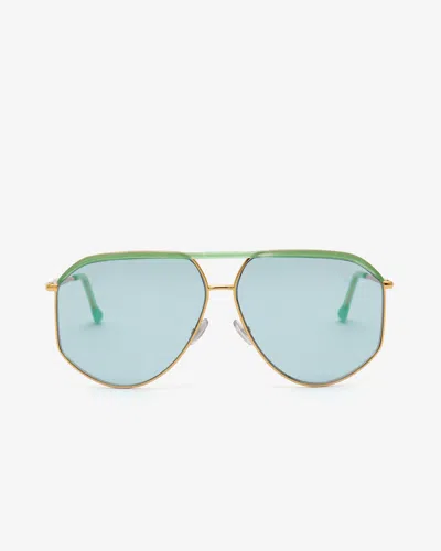 Isabel Marant Juno Sunglasses In Op Gr-pink Gold-l Az