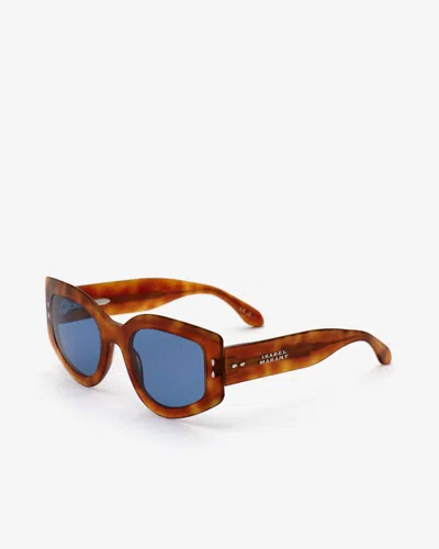 Isabel Marant Ekly Sunglasses In Brown Hav-blue