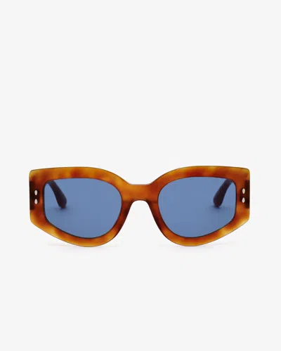 Shop Isabel Marant Sonnenbrille Milly In Brown Hav-blue