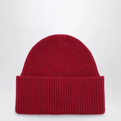 Shop Destin Burgundy Wool And Cashmere Beanie