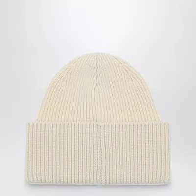 Shop Destin White Wool And Cashmere Beanie