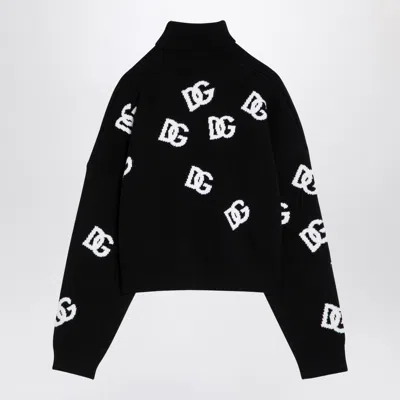 Dolce & Gabbana Intarsia-knit Logo Virgin Wool Jumper