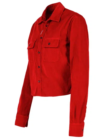 Dsquared2 'dean' Cotton Shirt Pockets In Red