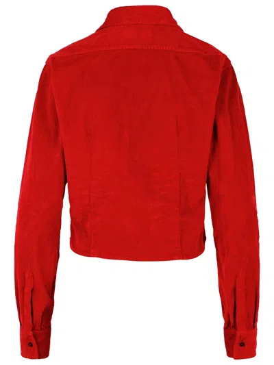 Dsquared2 'dean' Cotton Shirt Pockets In Red