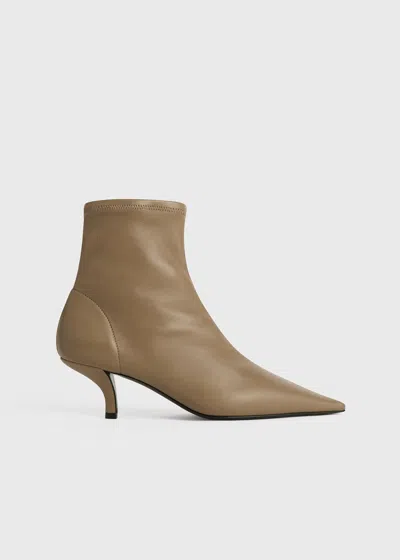 Totême The Heeled Sock Boot Truffle In Truffle
