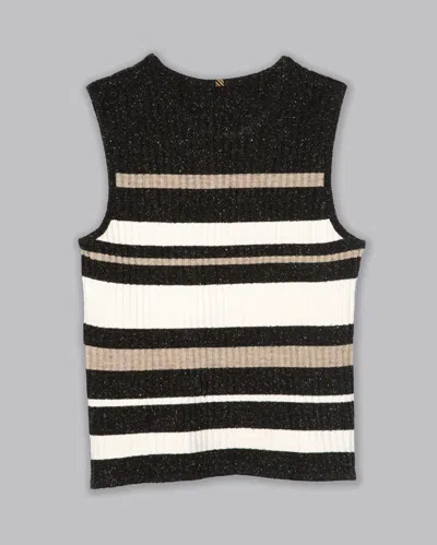 Billy Reid, Inc Blocked Rib Tank In Black/tan