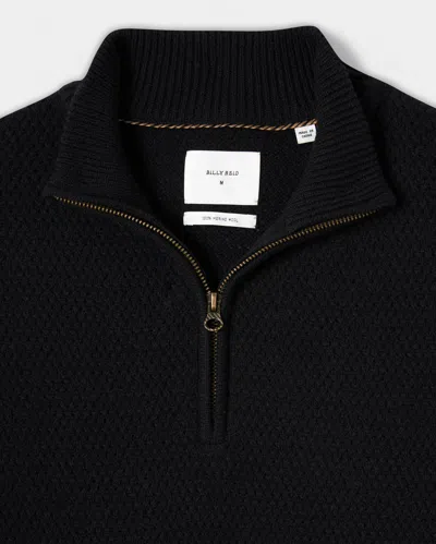Reid Merino Wool Half Zip In Brown