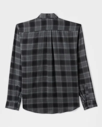 Reid Offset Pocket Shirt In Black/grey