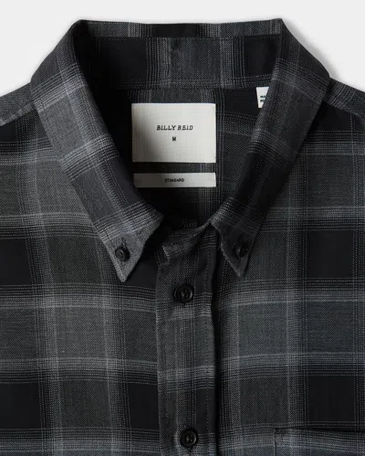 Reid Offset Pocket Shirt In Black/grey