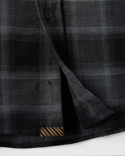 Reid Offset Pocket Shirt In Black/grey