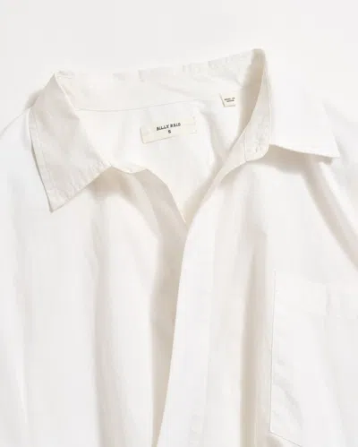 Billy Reid Poplin Wrap Shirt In White
