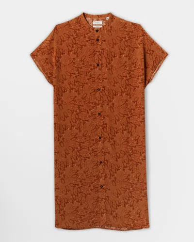 Reid Silk Kelso Dress In Burnt Orange
