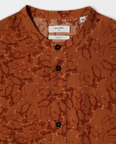Reid Silk Kelso Dress In Burnt Orange
