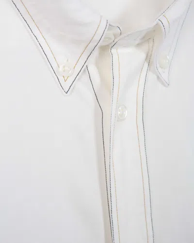 Billy Reid, Inc Tuscumbia Contrast Stitch Shirt In Washed Blue