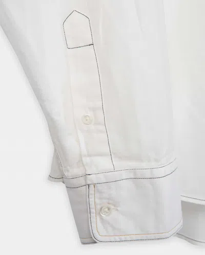 Billy Reid, Inc Tuscumbia Contrast Stitch Shirt In Washed Blue