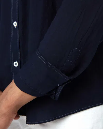 Billy Reid, Inc Tuscumbia Contrast Stitch Shirt In Black