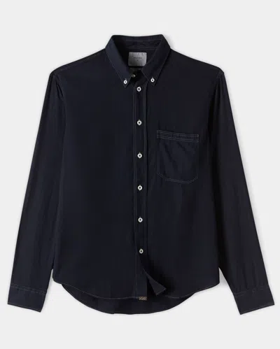 Billy Reid, Inc Tuscumbia Contrast Stitch Shirt In Black