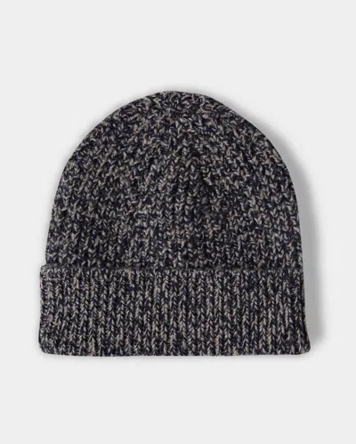 Reid Wool Cashmere Beanie In Navy/brown