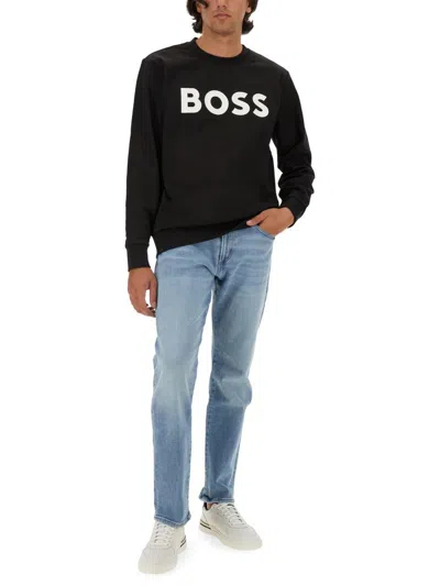 Shop Hugo Boss Boss Sweatshirt With Logo In Black