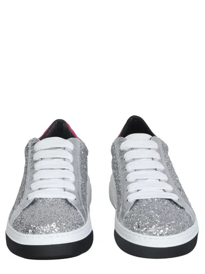 Shop Dsquared2 Bumper Sneakers In Silver