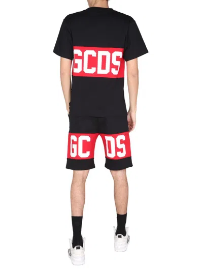 Shop Gcds Bermuda With Logo Band In Black