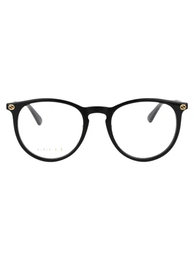 Shop Gucci Optical In 001 Black Black Transparent