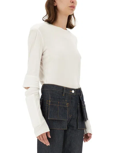 Helmut Lang T-shirt With Logo In White