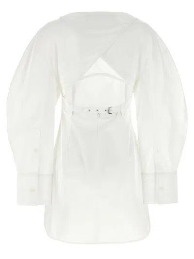 Shop Jacquemus 'la Robe Chemise Casaco' Dress In White