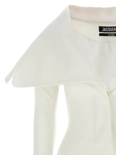 Shop Jacquemus 'la Veste Giacca' Blazer In White