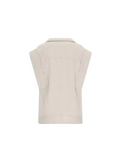Isabel Marant Étoile Quilted Shawl Collar Jacket With Front Pockets In Beige