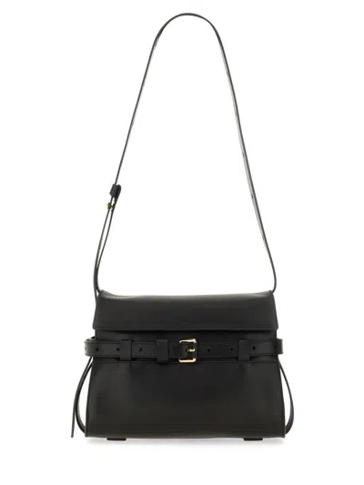 Moschino Couture Leather Shoulder Bag In Black