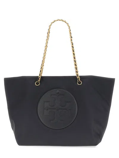 Shop Tory Burch Shopping Bag "ella" In Black