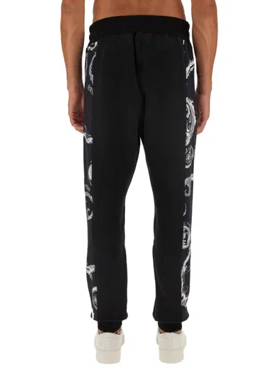 Shop Versace Jeans Couture Jogging Pants In Black