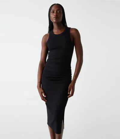 Michael Stars Wren Ribbed Midi Dress In Lava