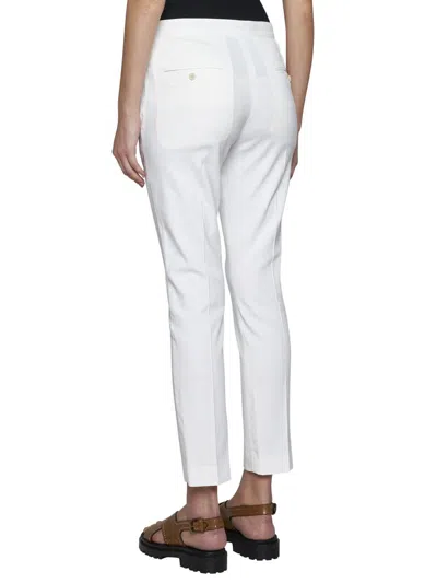 Isabel Marant Straight-leg Cropped Slim-cut Trousers In White