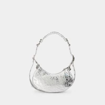 Balenciaga Heart Mirror Shoulder Bag In Silver