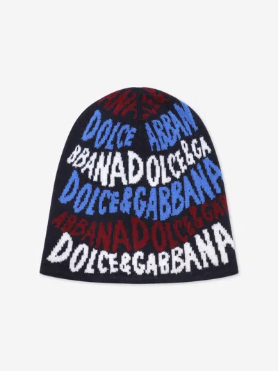 Dolce & Gabbana Logo-jacquard Beanie Hat In Multicoloured