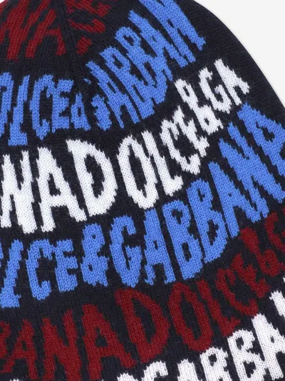 Dolce & Gabbana Logo-jacquard Beanie Hat In Multicoloured