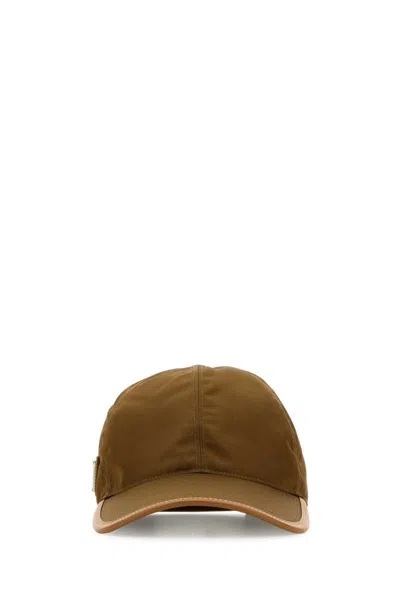 Shop Prada Hats In Brown