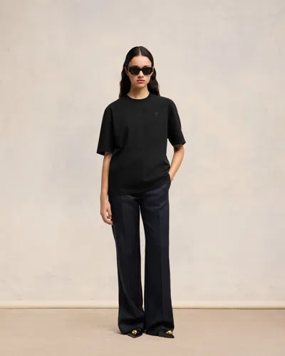 Ami Alexandre Mattiussi Organic-cotton T-shirt In Black