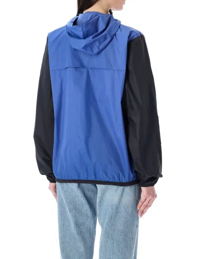 Comme Des Garçons Play X K-way Half-zip Jacket In Blue Black