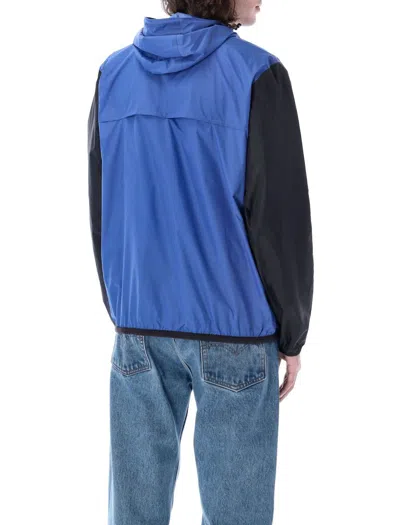 Comme Des Garçons Play X K-way Half-zip Jacket In Blue Black